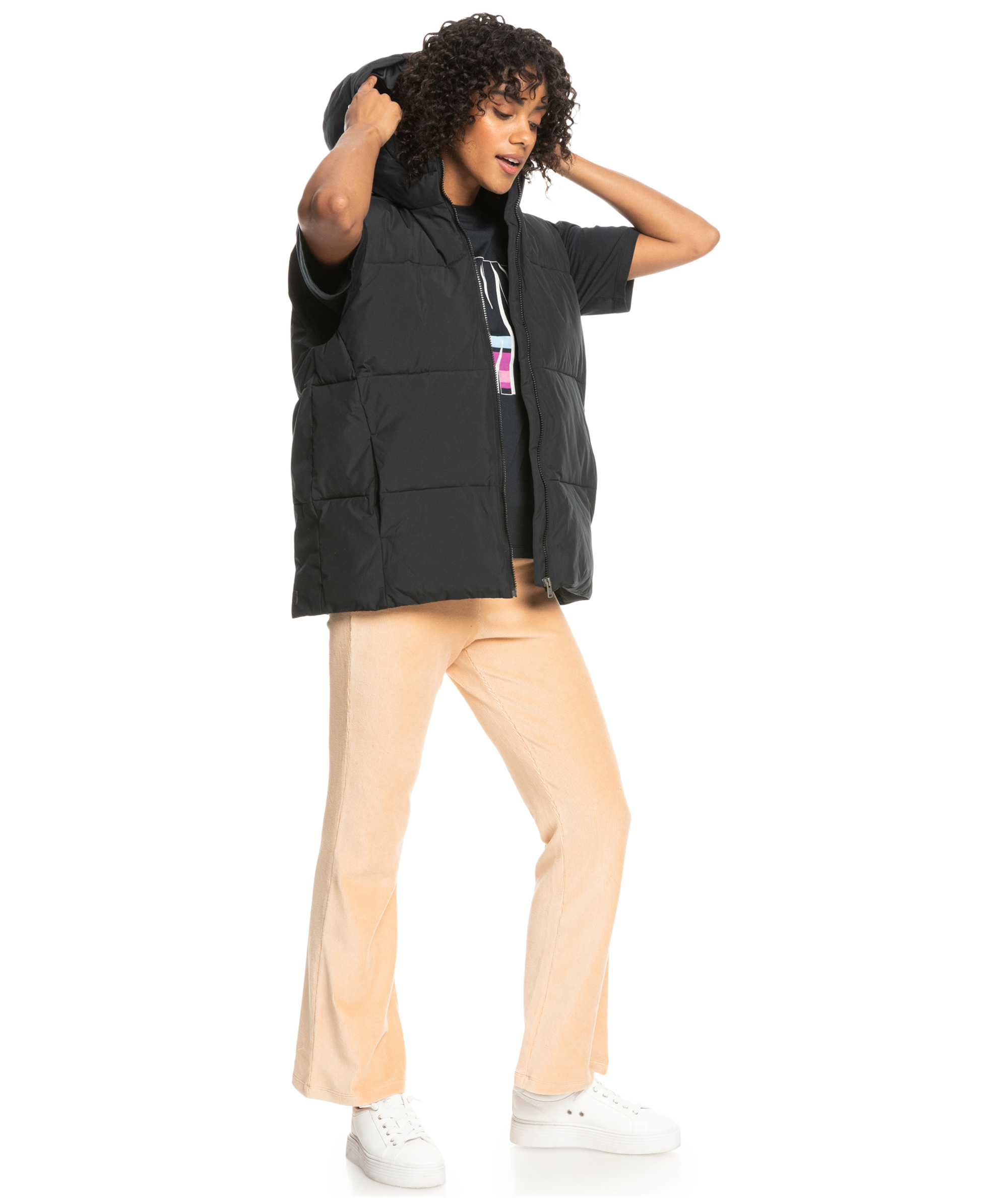 ROXY Bright Side - Länger geschnittene Steppweste mit Kapuze für Frauen  10704445 kaufen | WÖHRL