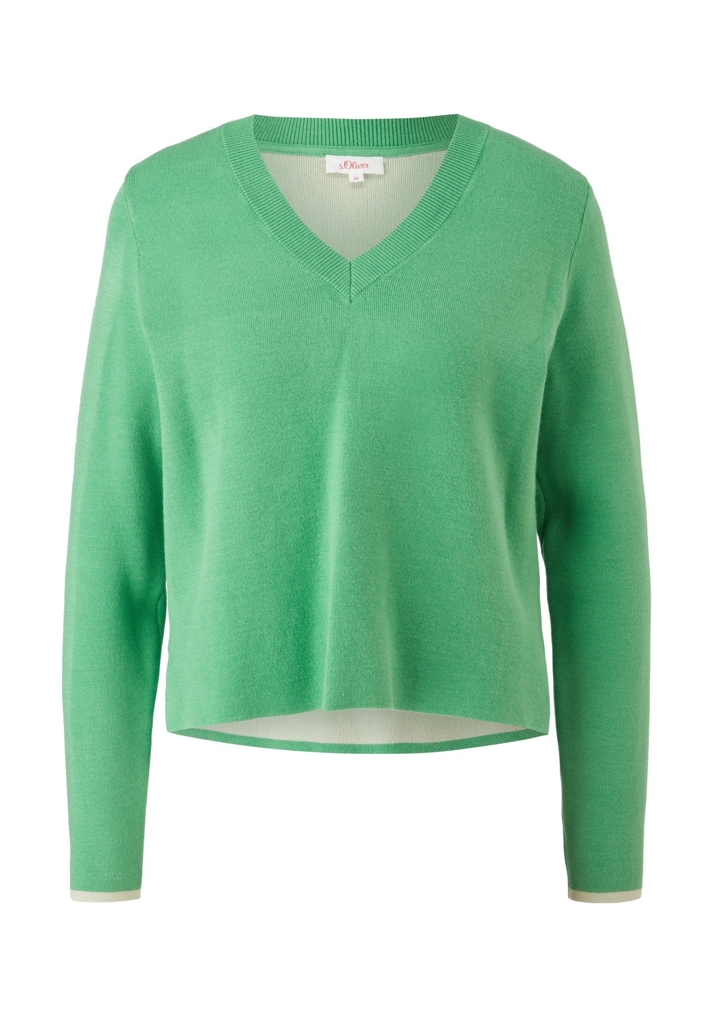 S.oliver Pullover in Grün Damen Bekleidung Pullover und Strickwaren Sweatjacken 