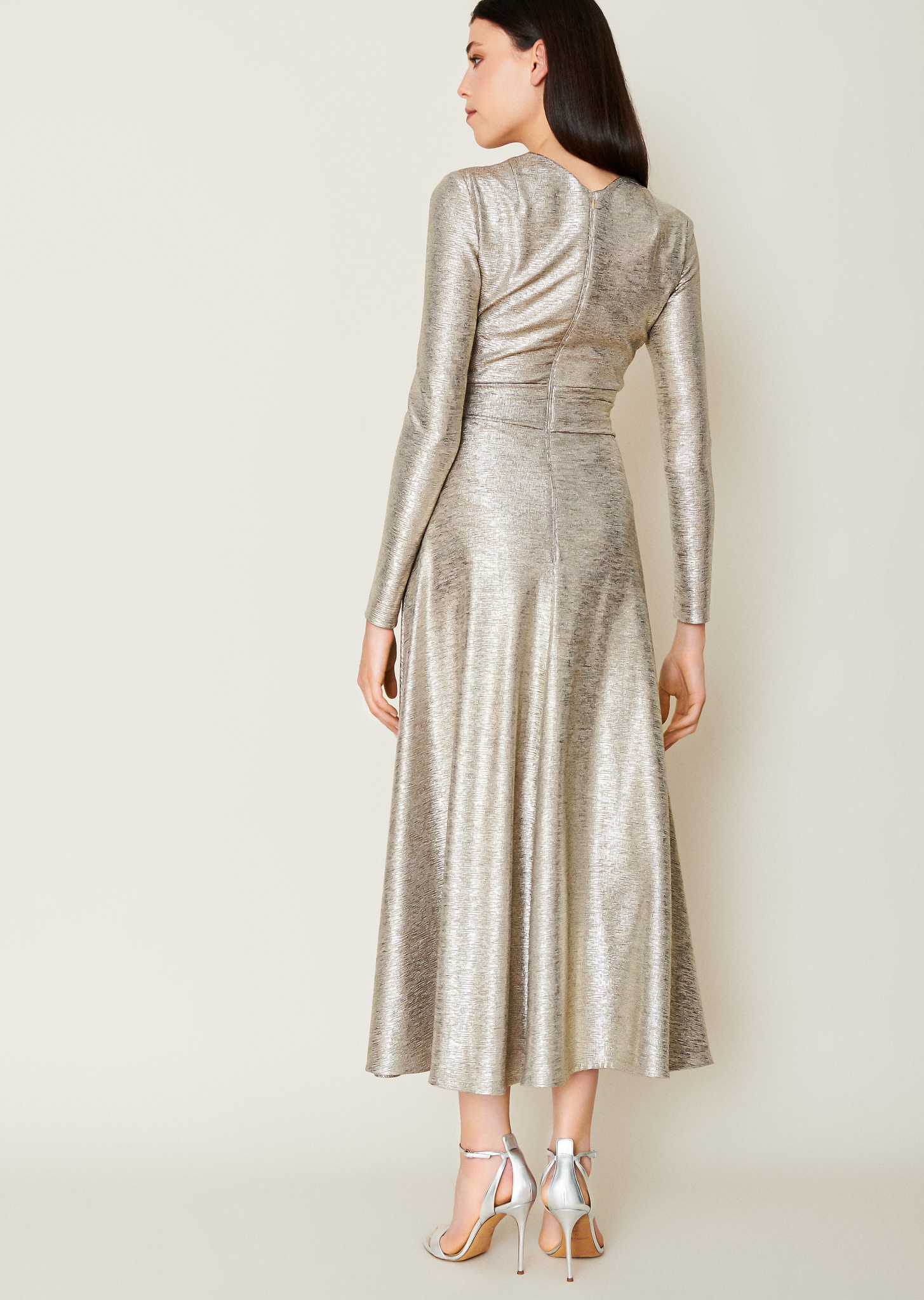 TALBOT RUNHOF Kleid aus brass metallic Stretch 10649021
