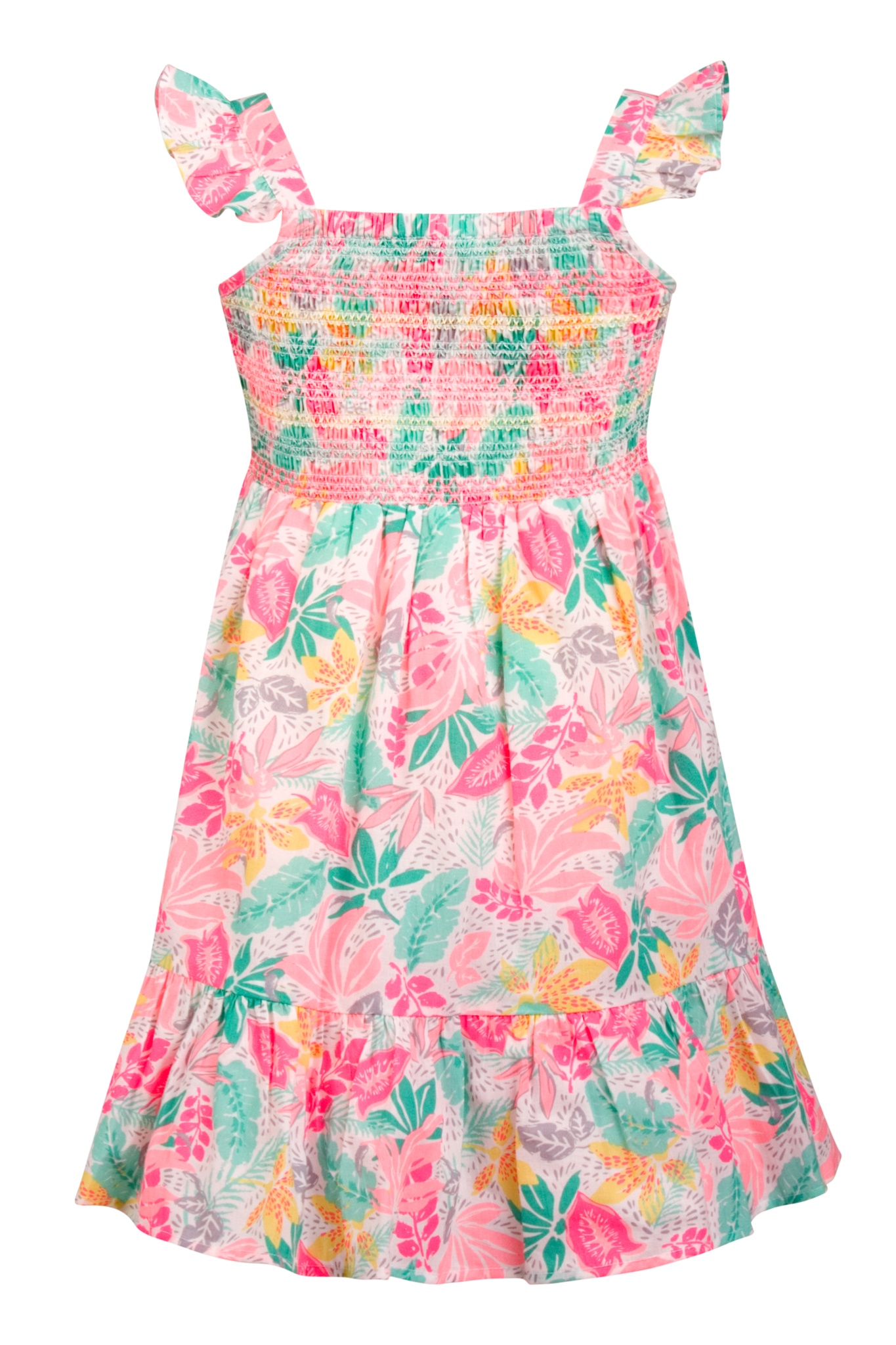 HAPPY GIRLS Buntes Kleid mit Tropical Muster 10684997