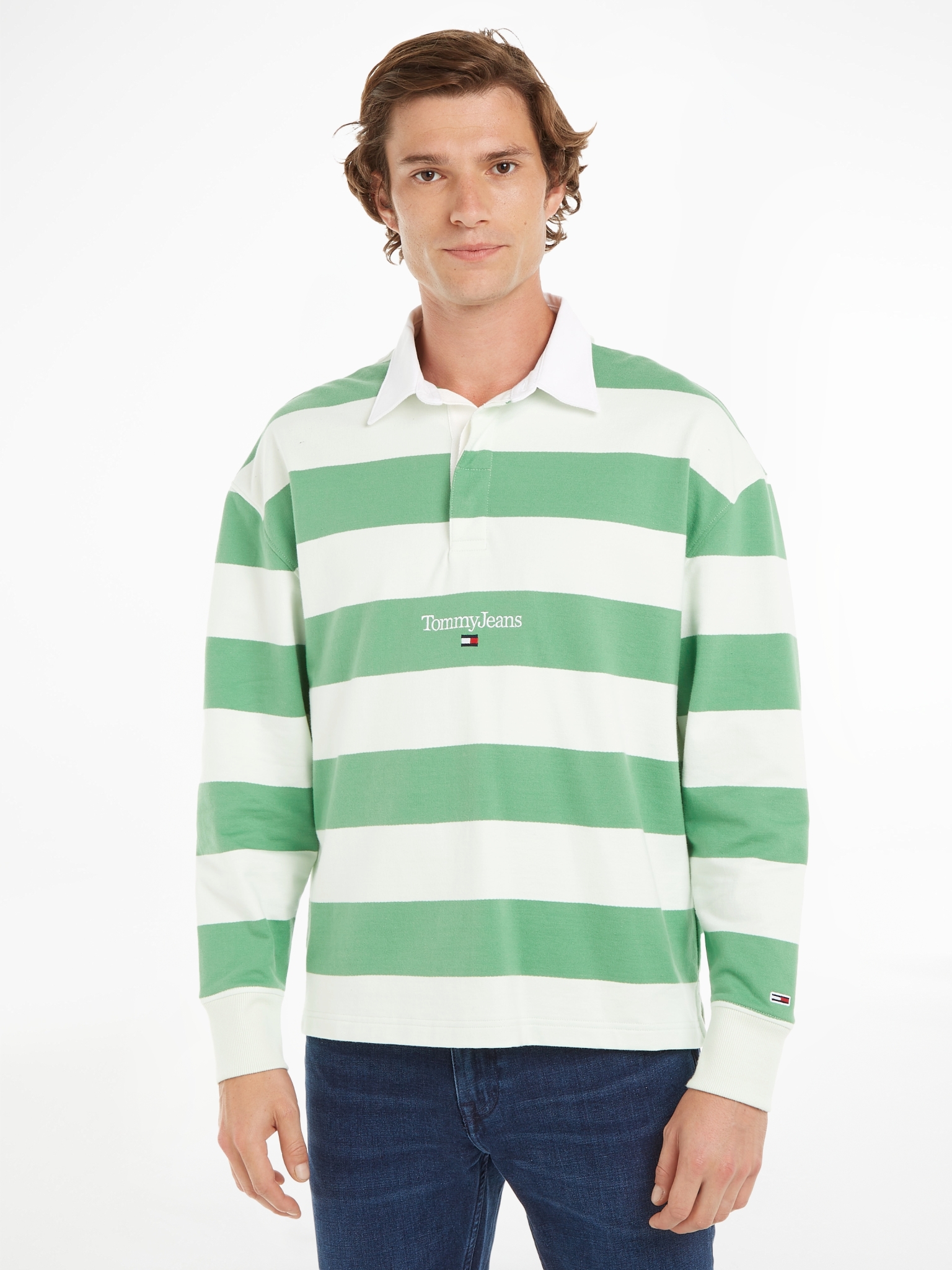 TOMMY JEANS Relaxed Fit gestreiftes Rugby-Shirt 10682553
