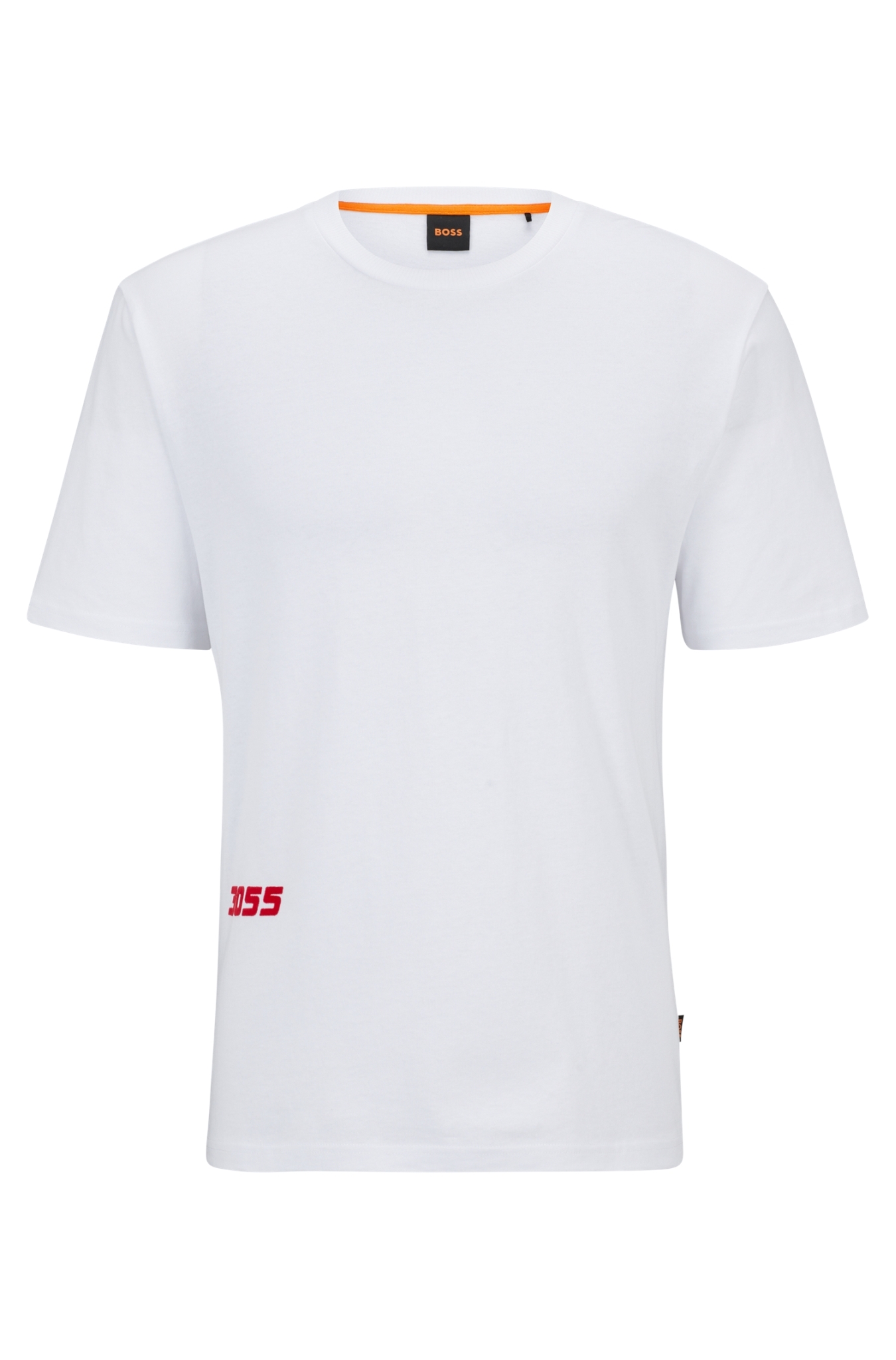 T-Shirt aus 10706364 mit Print Rennsport-Stil ORANGE kaufen | BOSS Baumwolle Relaxed-Fit im WÖHRL