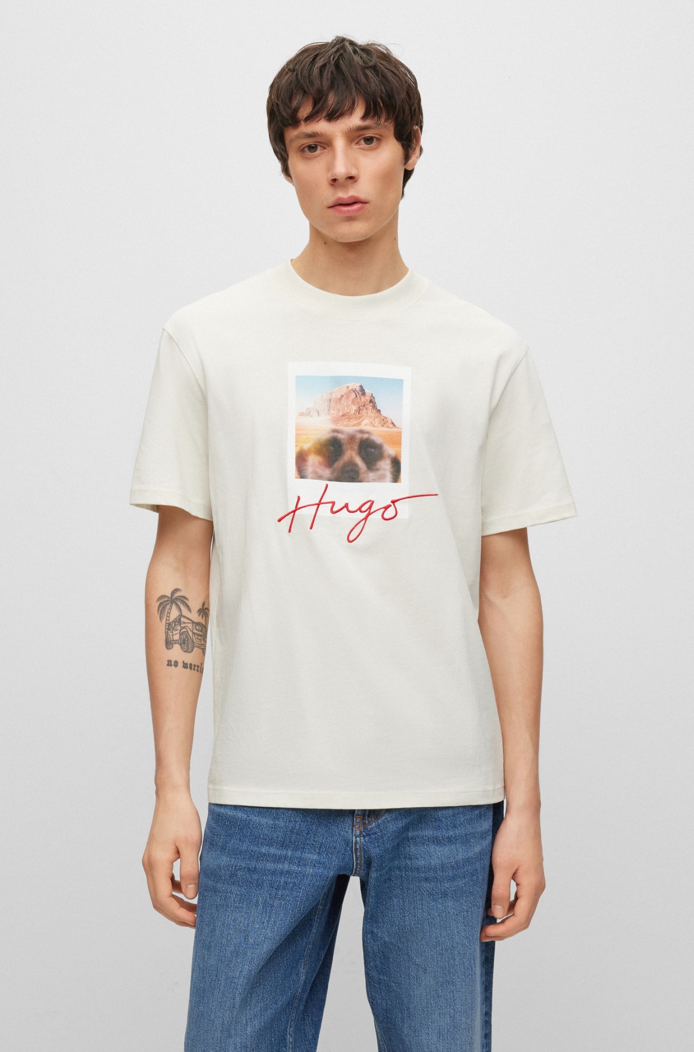 HUGO T-Shirt mit Tier-Print und Logo 10705549