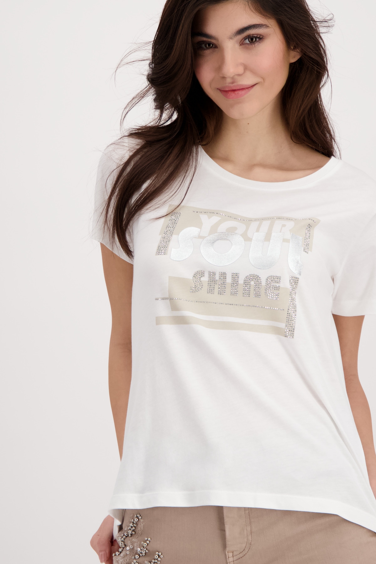 MONARI T-Shirt Damen mit Schmuckschrift 10696926