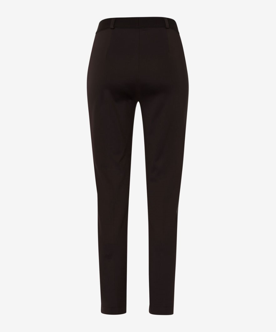 QS Melierte Wide-Leg Hose - Business & Freizeit Hose Mit Bundfalte Und Reißverschluss